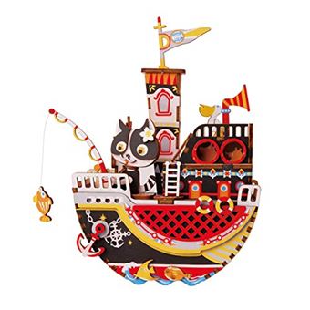 Puzzle 3D Fishing Kitty Robotime AMD42 - 1