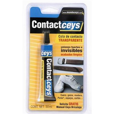 Ceys Contactceys Transparente blister 30 ml cola de acabados limpios pegamento para cuero piel y 30ml transparent3 30ml. 503601