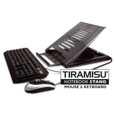 Hamlet XTMS100KM Tiramisù Notebook stand with keyboard and mouse - Soporte para portátil