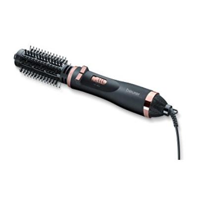 Beurer Ht-80 - Cepillo Rotatorio De Aire Caliente, Color Negro Y Cromadobelleza Femenina