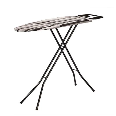 Tabla De Planchar Dam Plegable Diseño Rayas Negras Área De Planchado 30x105 Cm Blanco