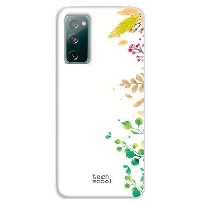 Funda De Silicona Techcool Para Samsung Galaxy S20 Fe / S20 Fe 5G Diseño Floral Vers.17 Spring Fondo Blanco