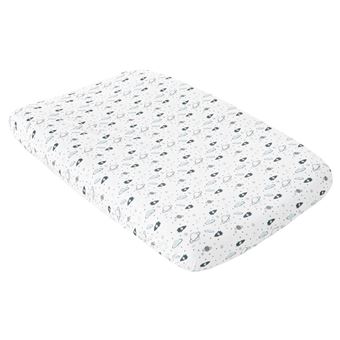 Funda cambiador bañera para bebes Pekebaby (47 x 80 cm) Space Adventure Blanco algodón