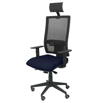 Silla de Oficina ergonómica Piqueras y Crespo Modelo Horna con cabecero tejido Bali azul marino - 1