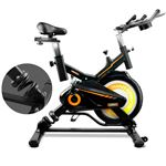 Bicicleta spinning Trainer Alpine 7500 Gridinlux. Muelles absorción Pro Indoor. Volante de Inercia 15 kg.