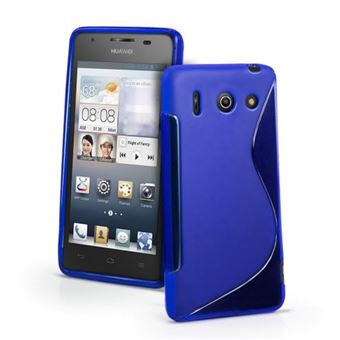 Fundas gel s-line wave + protector de vidro huawei g510 - azul - 1
