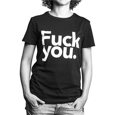 Camiseta FU*K*O F*CK YO* de manga corta para mujer algodón L
