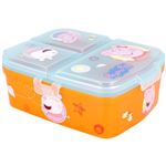 Lonchera Peppa Pig laranja 6 x 16 13 cm sandwichera con 4 compartimentos tupper infantil