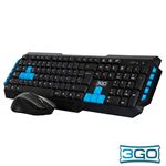 Teclado USB PC Kit 3GO Teclado Negro + Ratón Combodrile W2 (Inalámbrico)