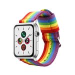 Pulsera de Nylon para Apple Watch con los Colores Orgullo Gay LGBT iWatch 42mm, 44mm Series 4 3 2 1