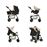 Cochecito combo HAUCK Trio Shopper SLX - Caviar / Beige_1