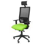 Silla de Oficina ergonómica Piqueras y Crespo Modelo Horna con cabecero tejido Bali pistacho