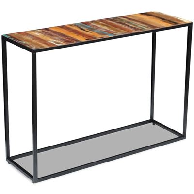 Vidaxl Mesa Consola Madera Maciza Reciclada 110X35x76 Cm