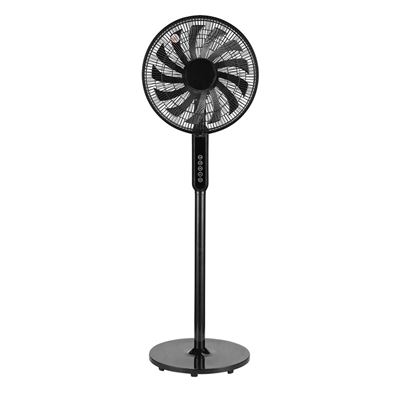 Ventilador De Pie Fabrilamp Torbellino Regulable Con Mando A Distancia Y Temporizador 60w Motor Ac 3 Velocidades Negro