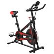 Bicicleta estática Giratoria Finether EX-300 Ajustable Asiento Resistencia 13.2lb volante Negra y roja