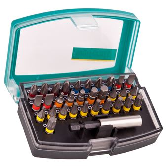Caja de 31 puntas Wolfcraft Solid, con portapuntas magnético - 2975000