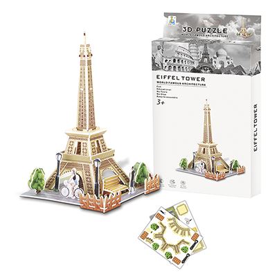 Puzle 3d Dam Torre Eiffel En París 26 Piezas Multicolor