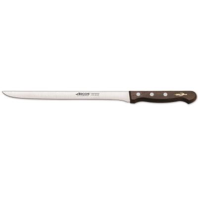 Cuchillo Jamonero Arcos Palisandro 273200 De Acero Inoxidable Nitrum Y Mango De Madera De Palisandro Con Hoja De 24.5 Cm, Y Funda Hoja