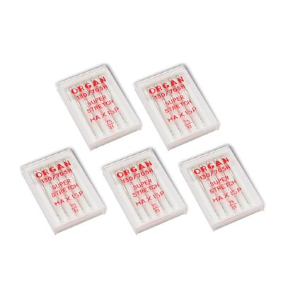Agujas Para Máquinas De Coser Alfa 25 Unidades Especiales Stretch-costura Gris