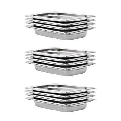 Bandejas 12 Unidades Gn 43922 40 Mm Acero Inoxidable Vidaxl
