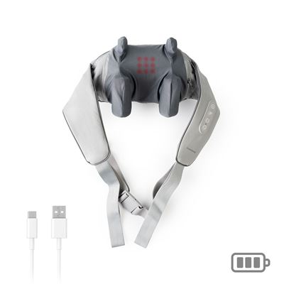 Masajeador De Cuello Y Espalda 6d Recargable Innovagoods 3 Velocidades Gris