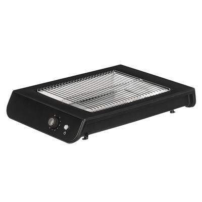 Tostador Dam Rectangular Plano Negro De 600w Con Temporizador Blanco