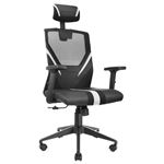 Silla Gaming Ergonómica Mars Gaming MGC-ERGO Blanco, Malla Transpirable, Reposabrazos