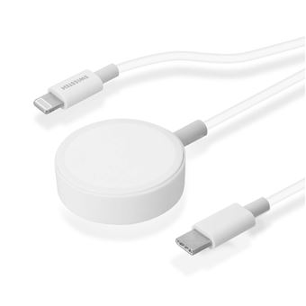 Cable USB-C Power Delivery iPhone y iPad + Cargador iWatch Swissten 1m -  Blanco - Accesorios para smartwatch - Los mejores precios