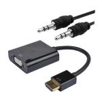 Nanocable CONVERSOR HDMI A SVGA+AUDIO, HDMI/M-SVGA/H+3.5/H, NEGRO, 10 CM+1.0 M - Convertidor de vídeo