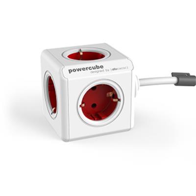 Allocacoc Powercube Base Múltiple 3 M 1 Salidas Ac Interior Rojo/Blanco , Leroy Merlin - Imagen 3