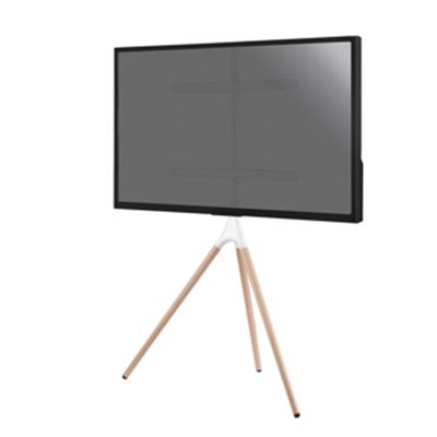 Soporte De Suelo Con Caballete Kimex 030-4064 - Para Pantallas 45''- 65'' - Color Blanco/haya