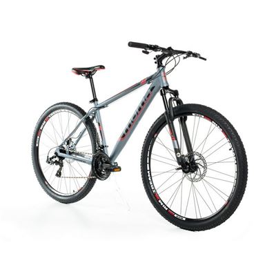 Bicicleta Montaña Moma Bikes SHIMANO GTT 29"Alu, 24V, Doble Freno Disco, Susp. Delant. Gris talla L