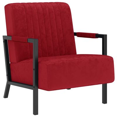 Sillón vidaXL tela color vino 66x84x84cm