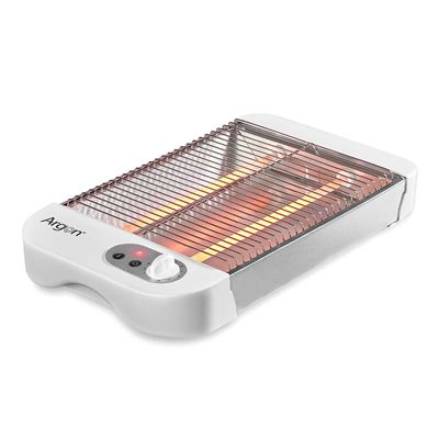 Tostador Plano Argón Blanco Con 600w Bandeja Extraible Recogemigas Y 6 Intensidades Blanco
