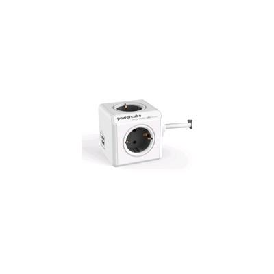Allocacoc Gris Powercube Extended Usb ( Trolley, Enchufes Tipo Schuko, Cable De )