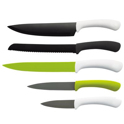 Set 5 Pcs Cuchillos San Ignacio Green Sg Acero Inoxidable