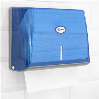 Primematik - Dispensador de toallas de papel para baño en Azul