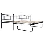 Estructura de cama de acero negra 180x200/90x200 cm - vidaXL