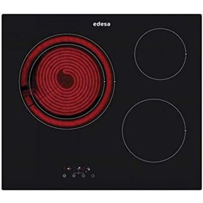 Edesa Negro Placa De Vitrocerámica Evt6328r/A 3 Zonas 60Cm