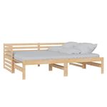 Sofá cama extraíble vidaXL madera maciza de pino 2x(90x200)cm 30Kg