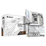 Placa base Gigabyte X870E AORUS Pro Ice - Compatible con CPUs AMD Ryzen 9000, VRM Digital de 16+2+2 Fases, hasta 8000MHz DDR5 (OC), 3xPCIe 5.0, Wi-Fi 7, LAN 2.5GbE, USB 4