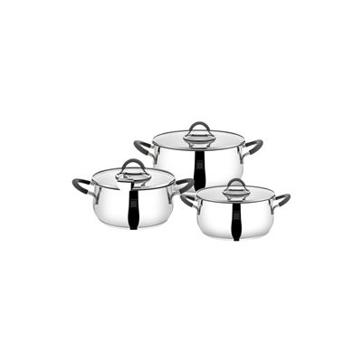Batería De Cocina Serenk Modernist Plateado, Acero Inoxidable, 6 Piezas