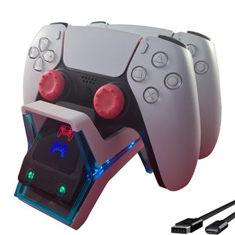 Cargador Mando PS5 Caelluma Doble Indicador Led de Carga M3 Incluye Cable USB-C - 1