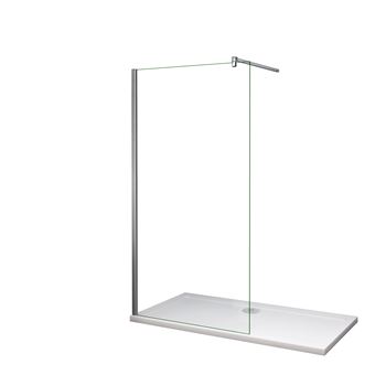 Mamparas de Ducha Pantalla Panel Fijo 8mm Antical - Barra 90cm - 130x200cm