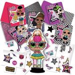 Lisciani Stickers Y tarjetas coleccionables lol surprise 73788 rosa colormodelo surtido adhesivos giochi crea