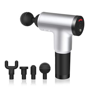 Pistola de masaje muscular Fascia Gun TY602 6 niveles con velocidad hasta 3200 rpm DAM Plata - 1