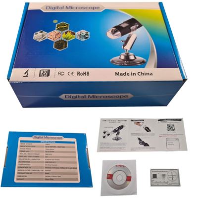 Microscope Numérique Meichoon USB 1600x - Compatible Windows, Mac, Android, Avec LED Et Support Flexible