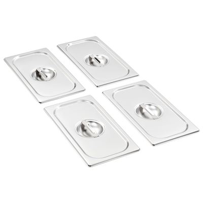 Tapas de bandeja 4 unidades GN 43891 325x176 mm acero inoxidable vidaXL