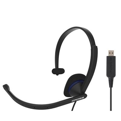 Auriculares Con Cable Y Micrófono Koss Cs195 Usb Negro Cancelación Ruido