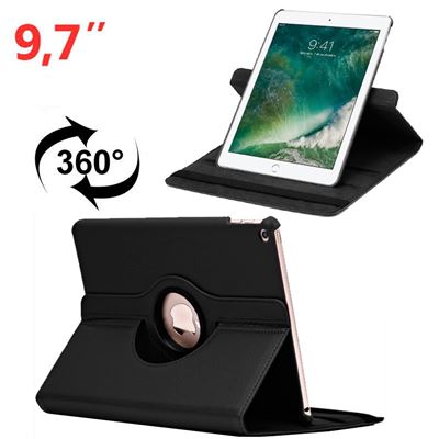 Cool Negro Funda Para Ipad Air / Air 2 / Pro 9.7 / Ipad 2017 / Ipad 2018 9.7 Pulg Giratoria Polipiel